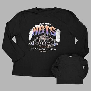 Black New York Mets Long Sleeve Tee